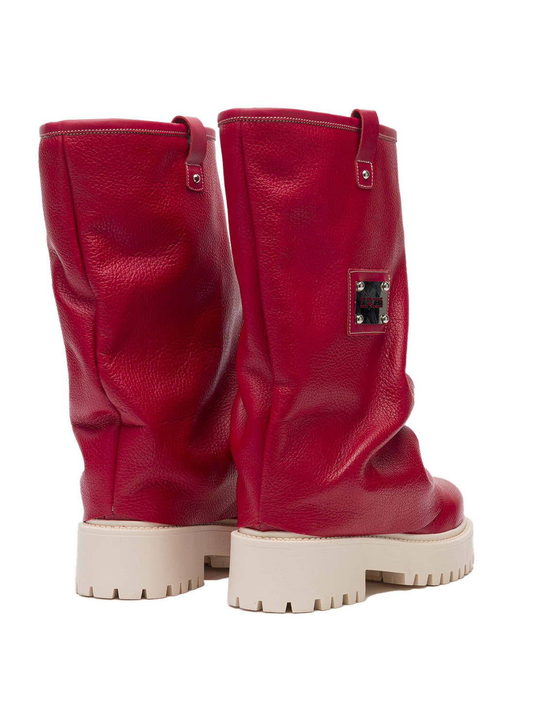 CHUNKY – Leather Boots Red-Sneaker-CRISTIANZEROTRE