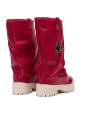 CHUNKY – Leather Boots Red-Sneaker-CRISTIANZEROTRE