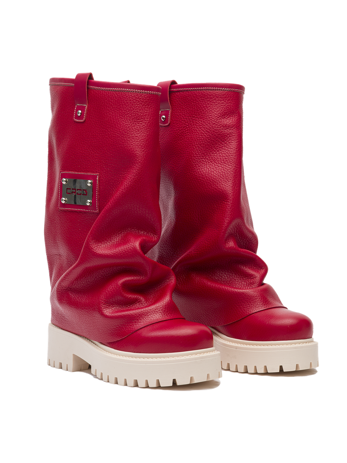 CHUNKY – Leather Boots Red-Sneaker-CRISTIANZEROTRE