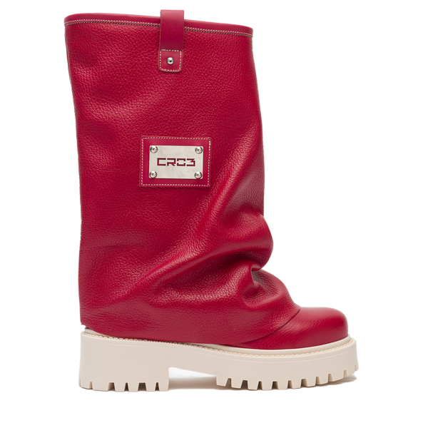 CHUNKY – Leather Boots Red-Sneaker-CRISTIANZEROTRE