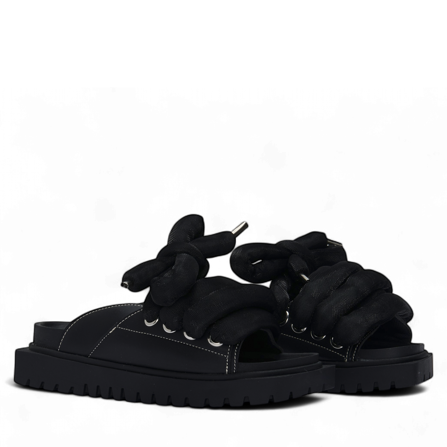 Black Leather Sandals