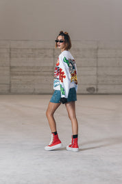 SET - Crop Long Sleeve + Bulk Red