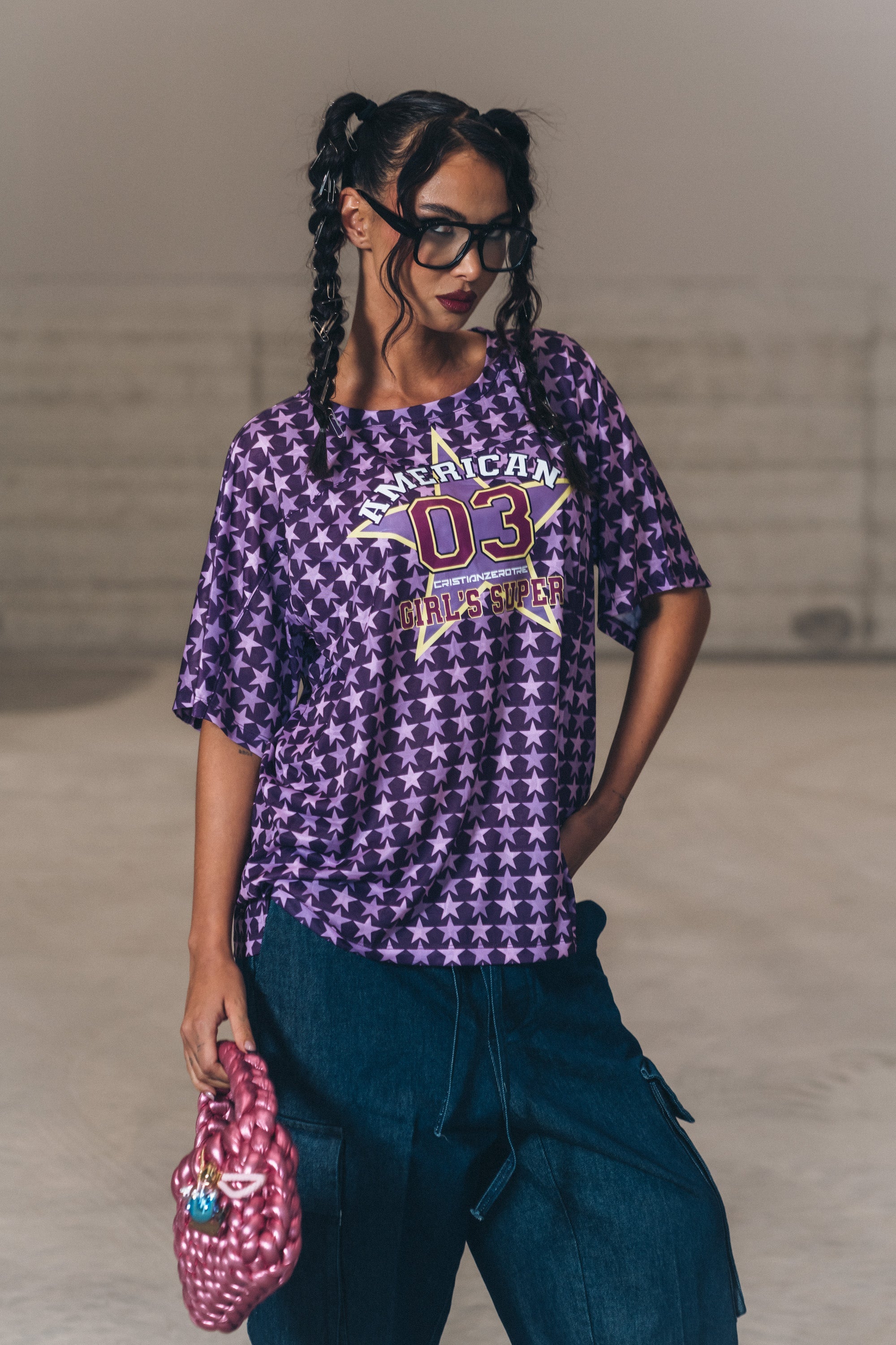 SET - Purple Tee + Denim + Rush