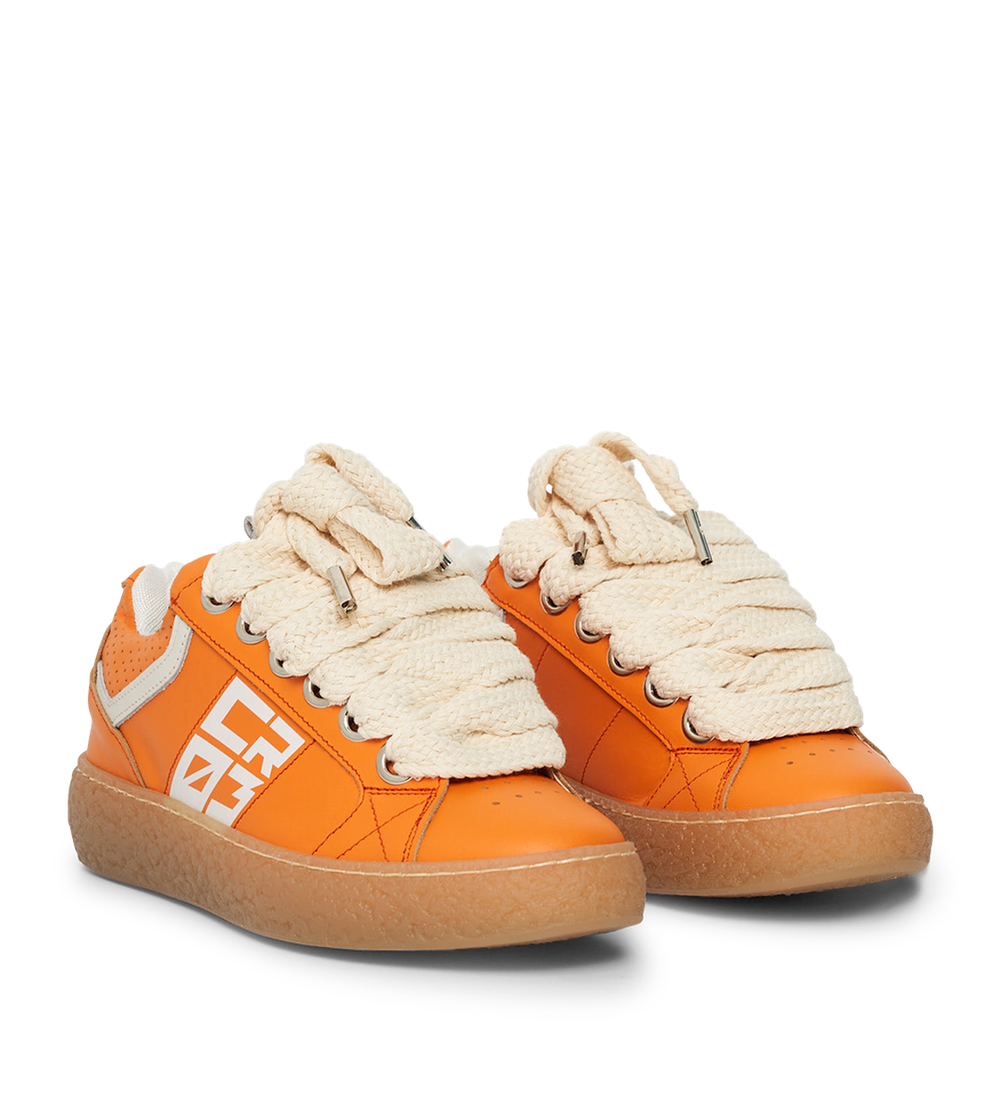 Dude – Orange Leather-Sneaker-CRISTIANZEROTRE