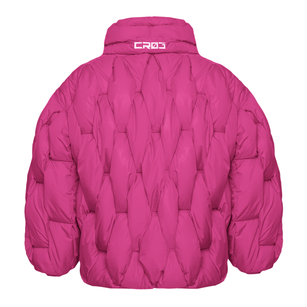 Glacier Puffer – Fuchsia Weave-Outwear-CRISTIANZEROTRE
