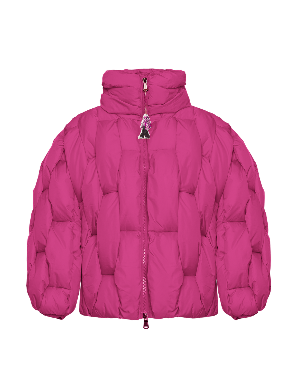 Glacier Puffer – Fuchsia Weave-Outwear-CRISTIANZEROTRE