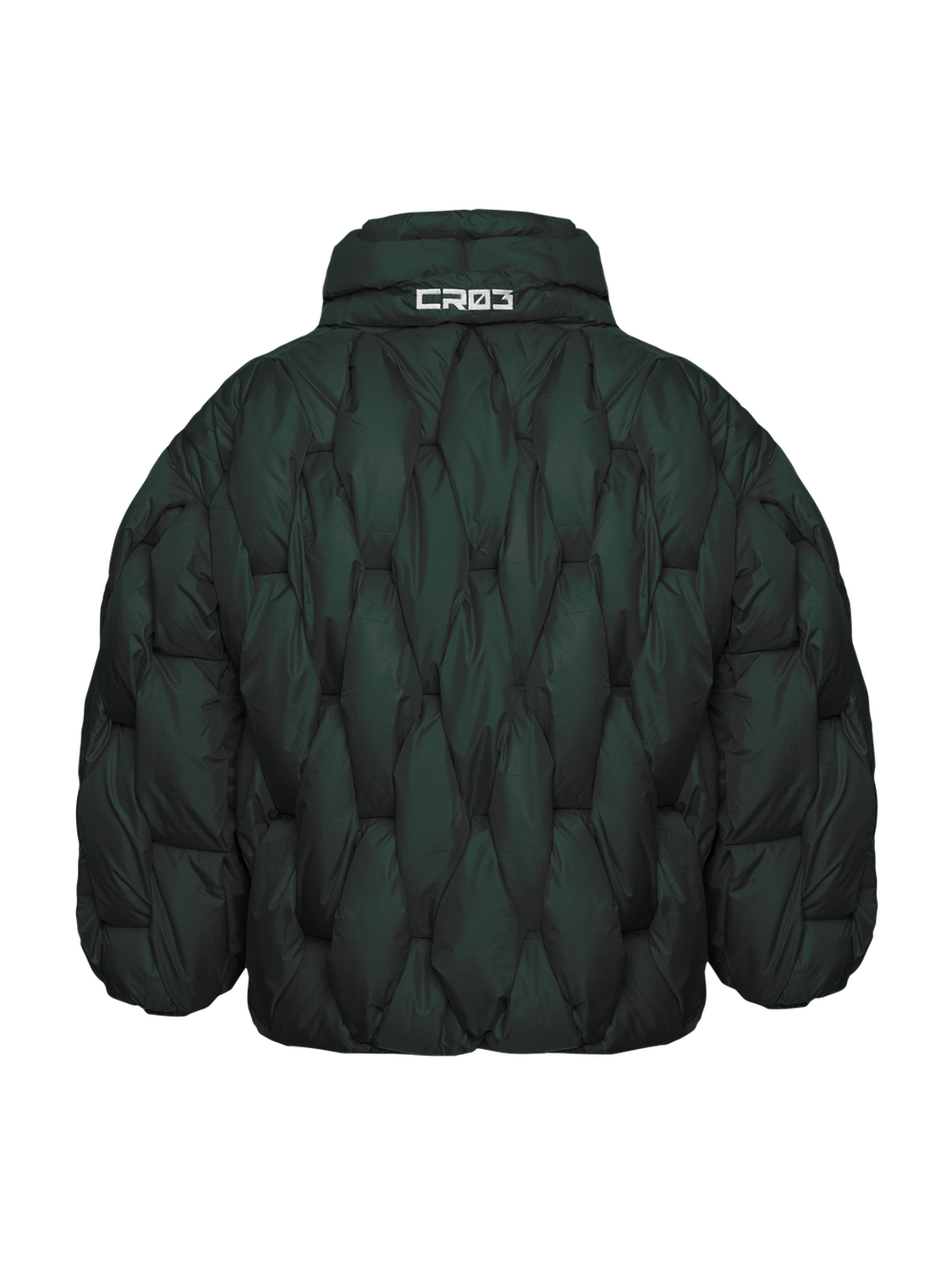 Glacier Puffer – Green Weave-Outwear-CRISTIANZEROTRE