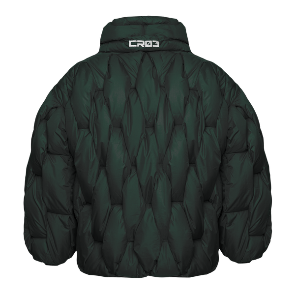 Glacier Puffer – Green Weave-Outwear-CRISTIANZEROTRE