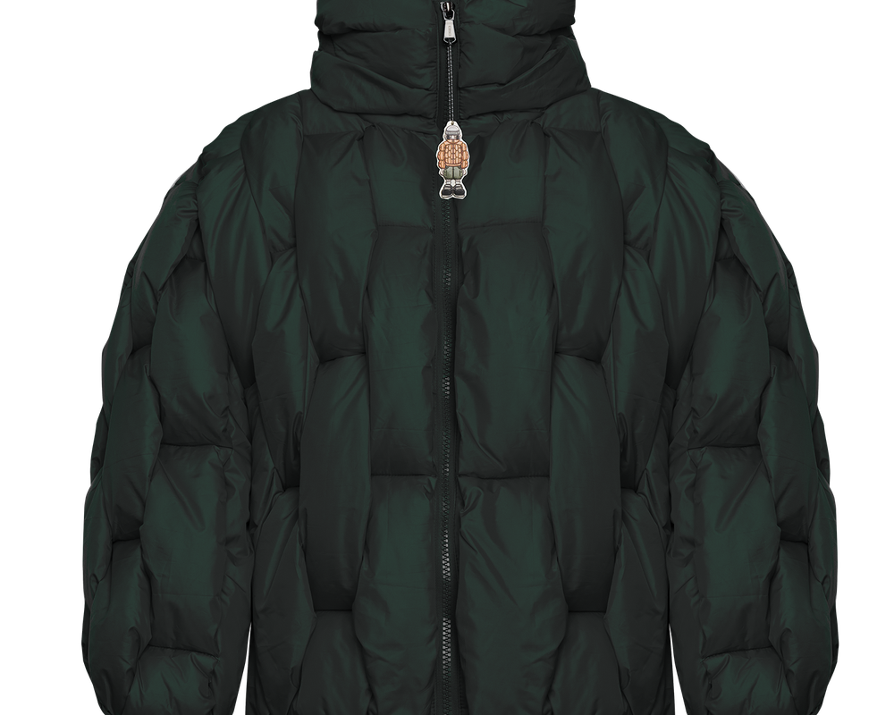 Glacier Puffer – Green Weave-Outwear-CRISTIANZEROTRE
