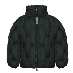 Glacier Puffer – Green Weave-Outwear-CRISTIANZEROTRE