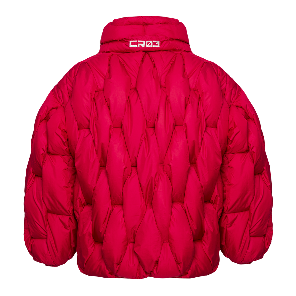 Glacier Puffer – Red Weave-Outwear-CRISTIANZEROTRE