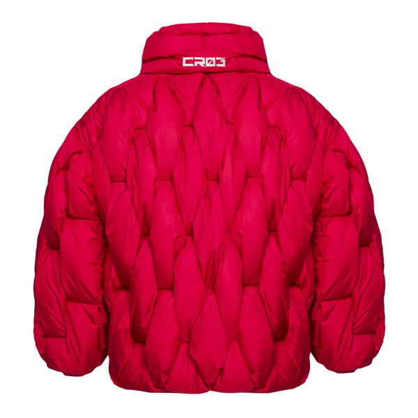 Glacier Puffer – Red Weave-Outwear-CRISTIANZEROTRE