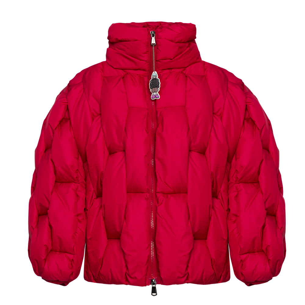 Glacier Puffer – Red Weave-Outwear-CRISTIANZEROTRE