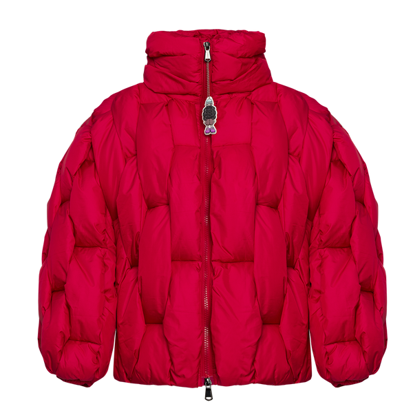 Glacier Puffer – Red Weave-Outwear-CRISTIANZEROTRE