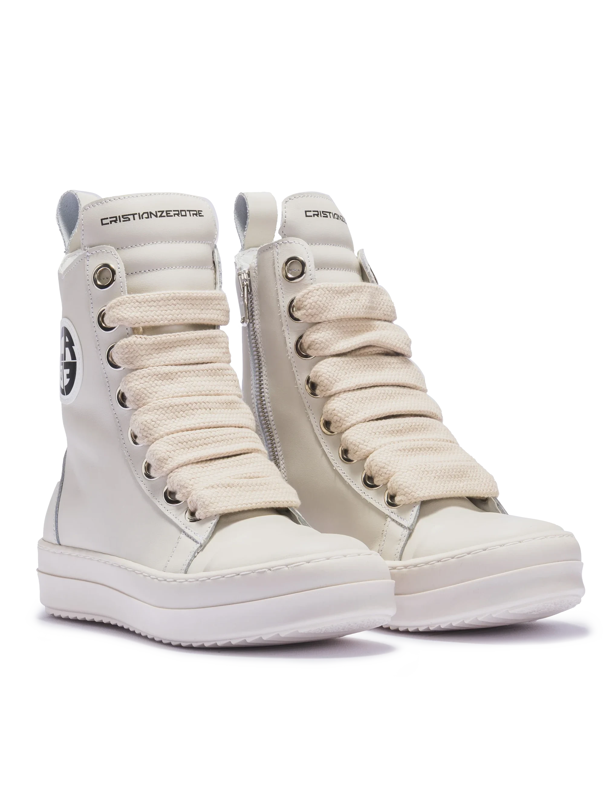 MIRAGE – Cream Leather with Cream Laces