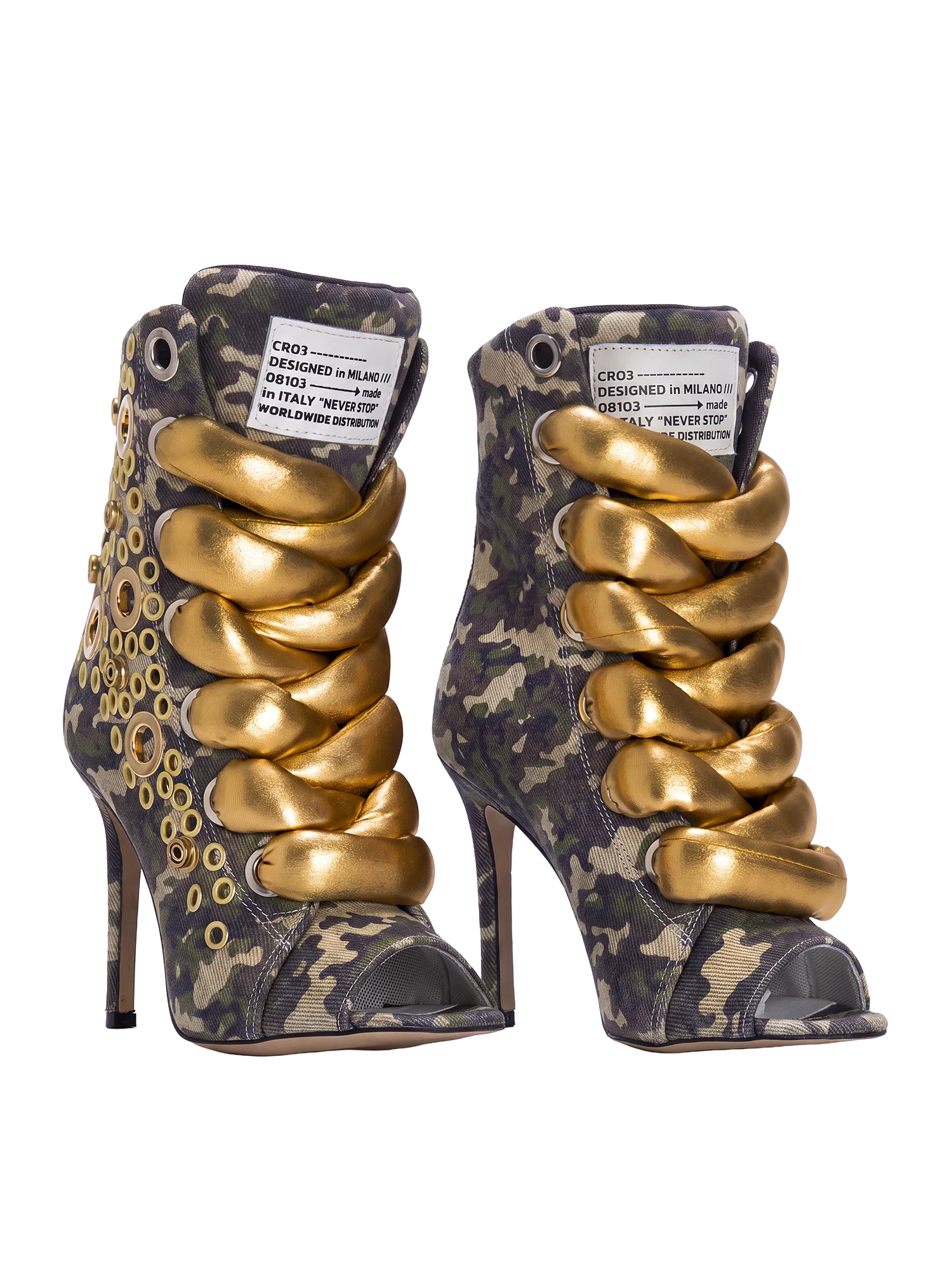 RUSH — Camouflage mit goldfarbener Kette