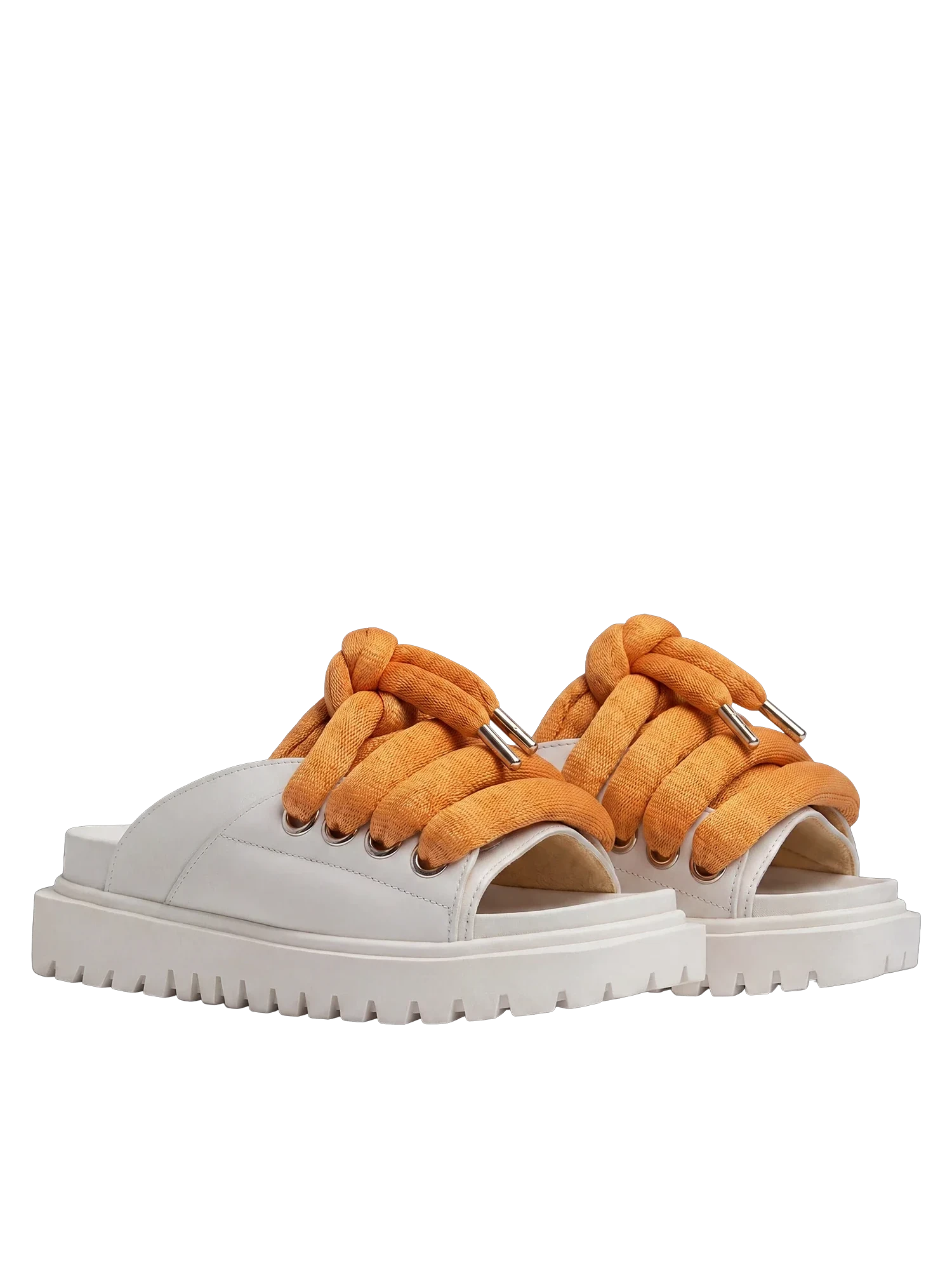 Sandale — Cuir crème — LT Orange