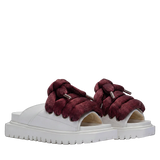 Sandal - Cream Leather - LT Bordeaux