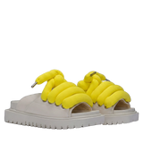 Sandal - Cream Leather - TB Yellow