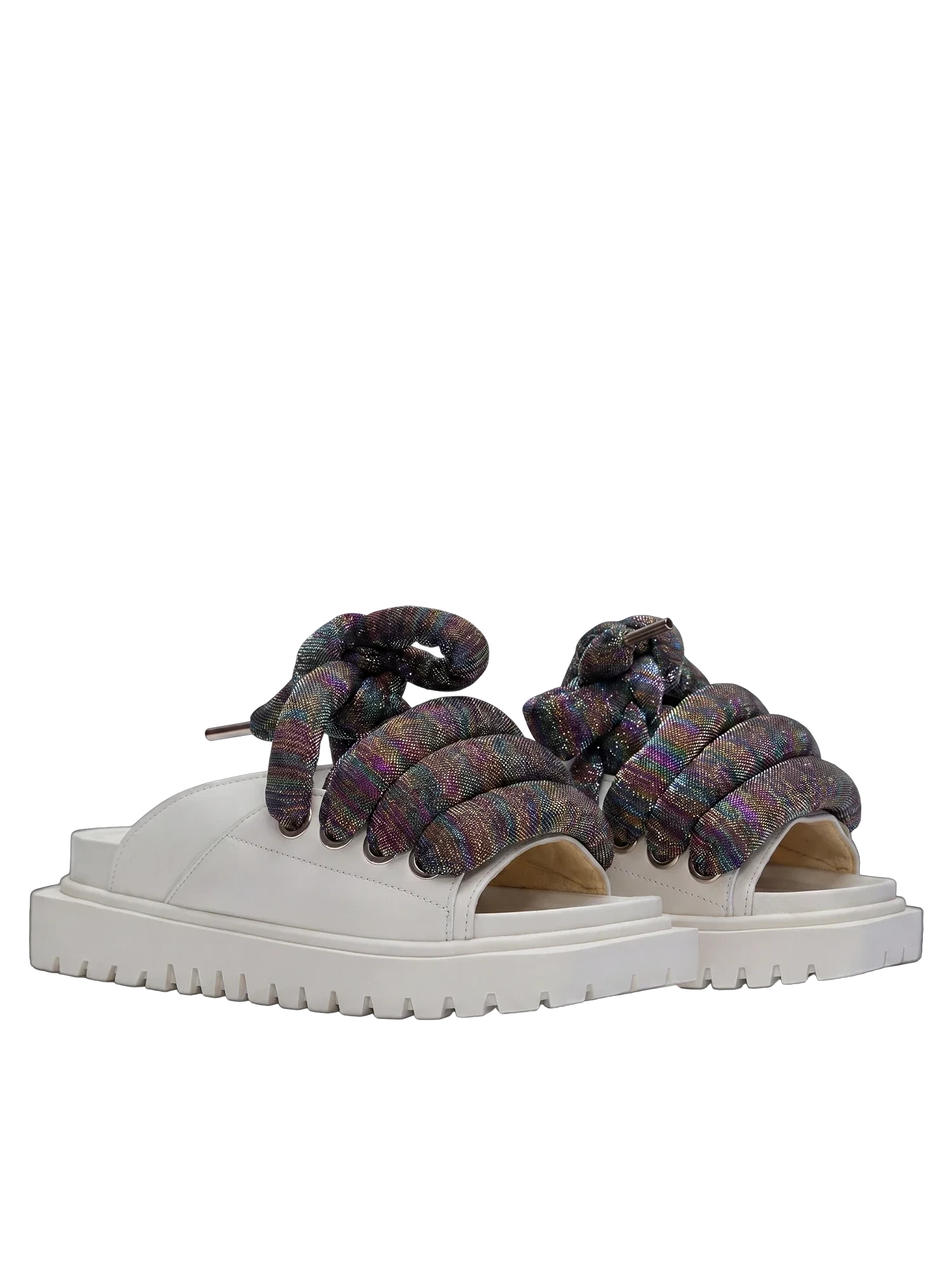 Sandale — Piele crem — LT Multicolor