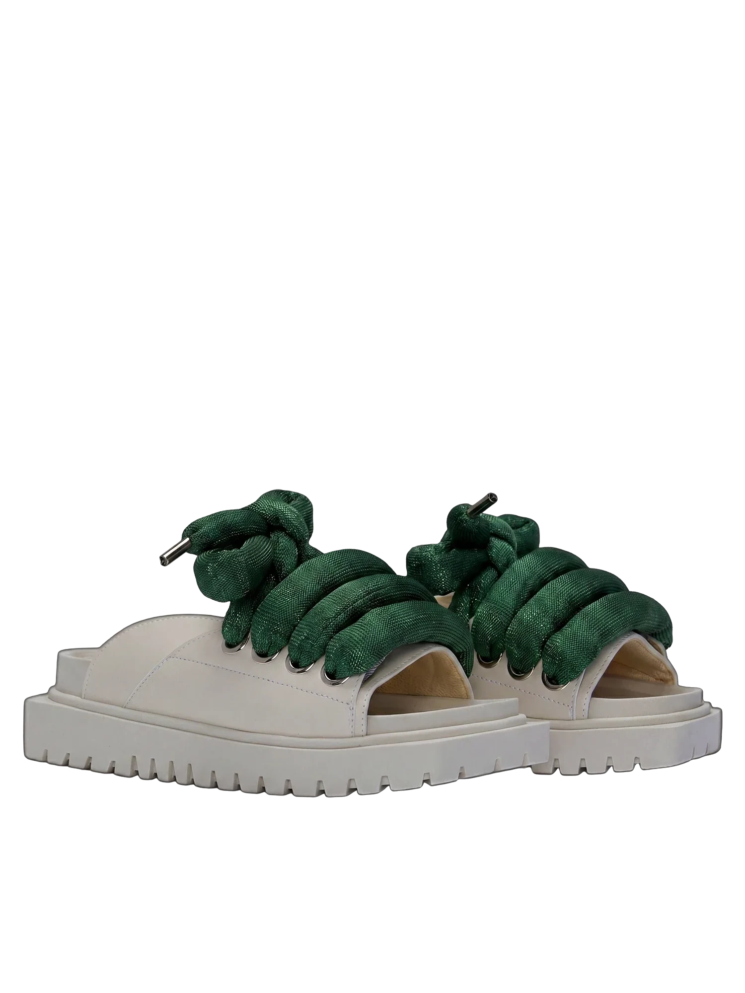Sandale — Cuir crème — LT Vert