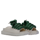 Sandal - Cream Leather - LT Green