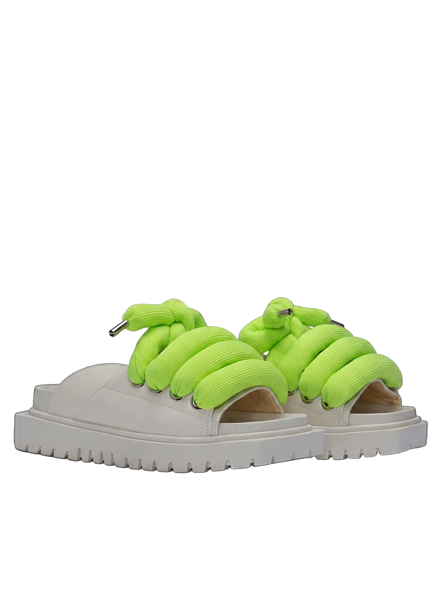 Sandalo — Pelle crema — TB Verde acido