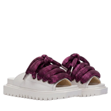 Sandal - Cream Leather - LT Violet