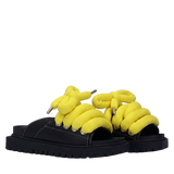Sandal - Leather Black - TB Yellow