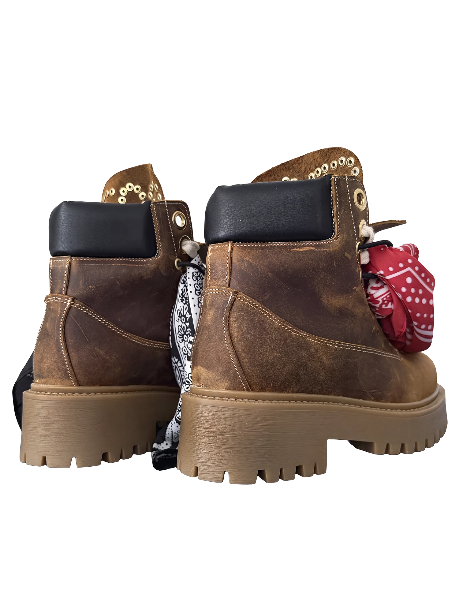 STARBOOT – Nubuck caramel et bandana