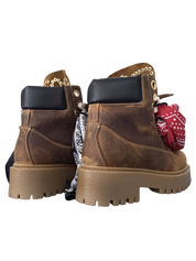STARBOOT – Nubuck caramel et bandana