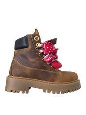 STARBOOT – Nubuck caramel et bandana