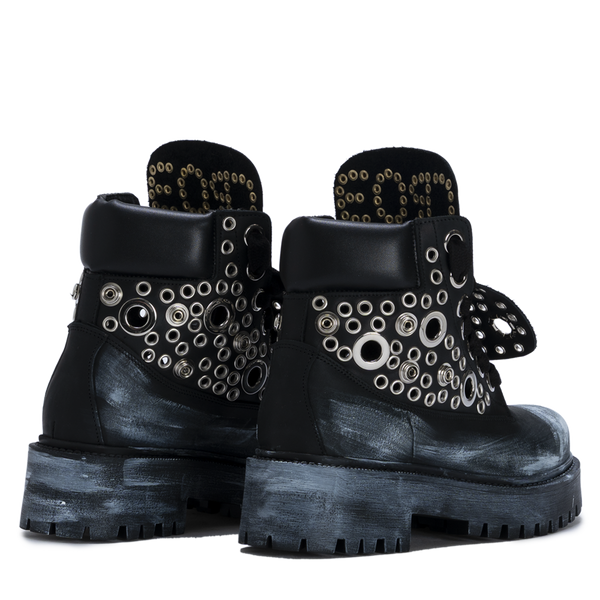 STARBOOT CUSTOM – Total Black Silver Eyelets Edition