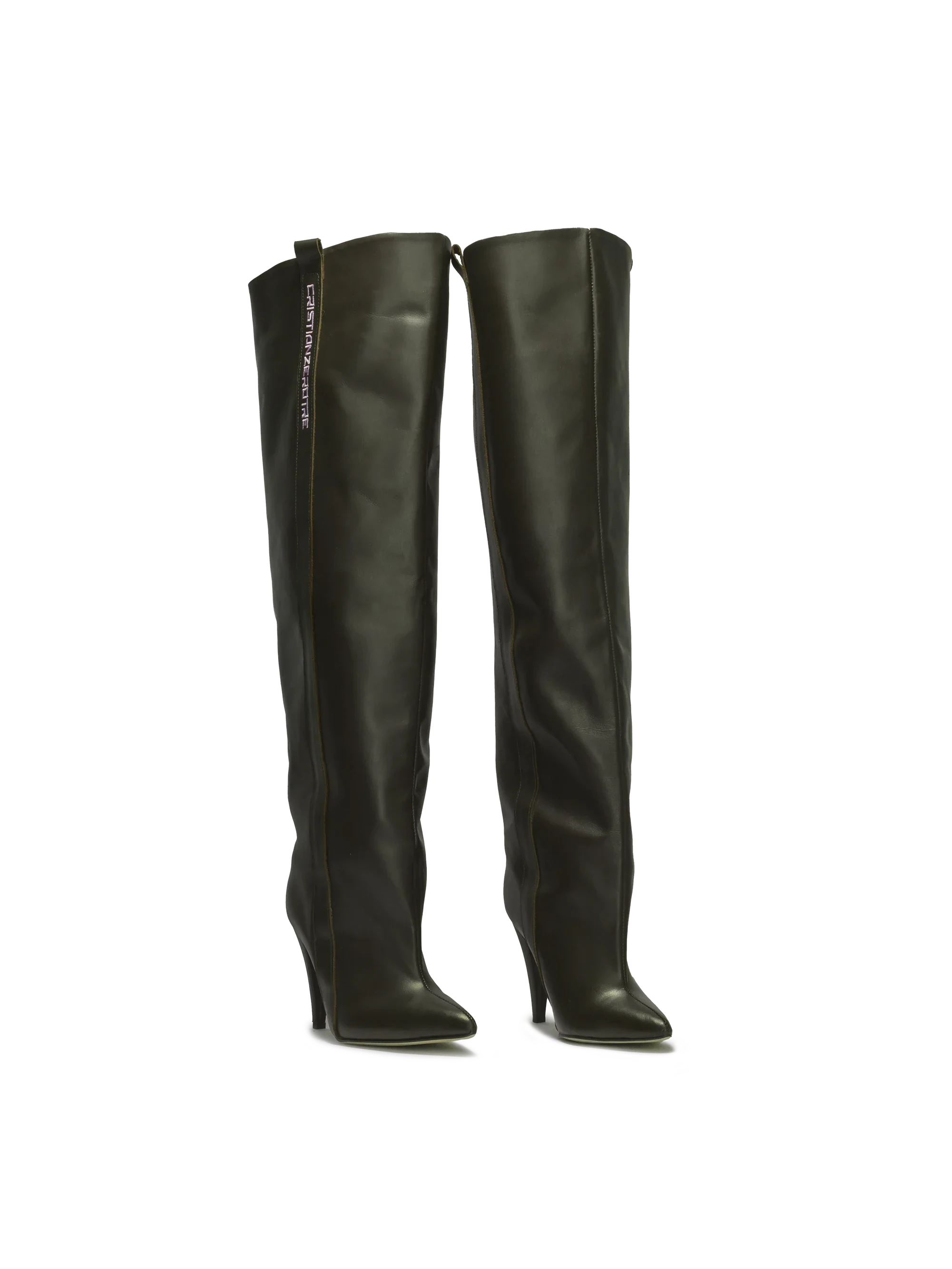 STORM – Stivali Alti Verde Scuro con Tacco