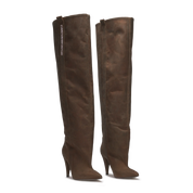 STORM – Stivali Alti in Pelle Vintage Marrone Espresso