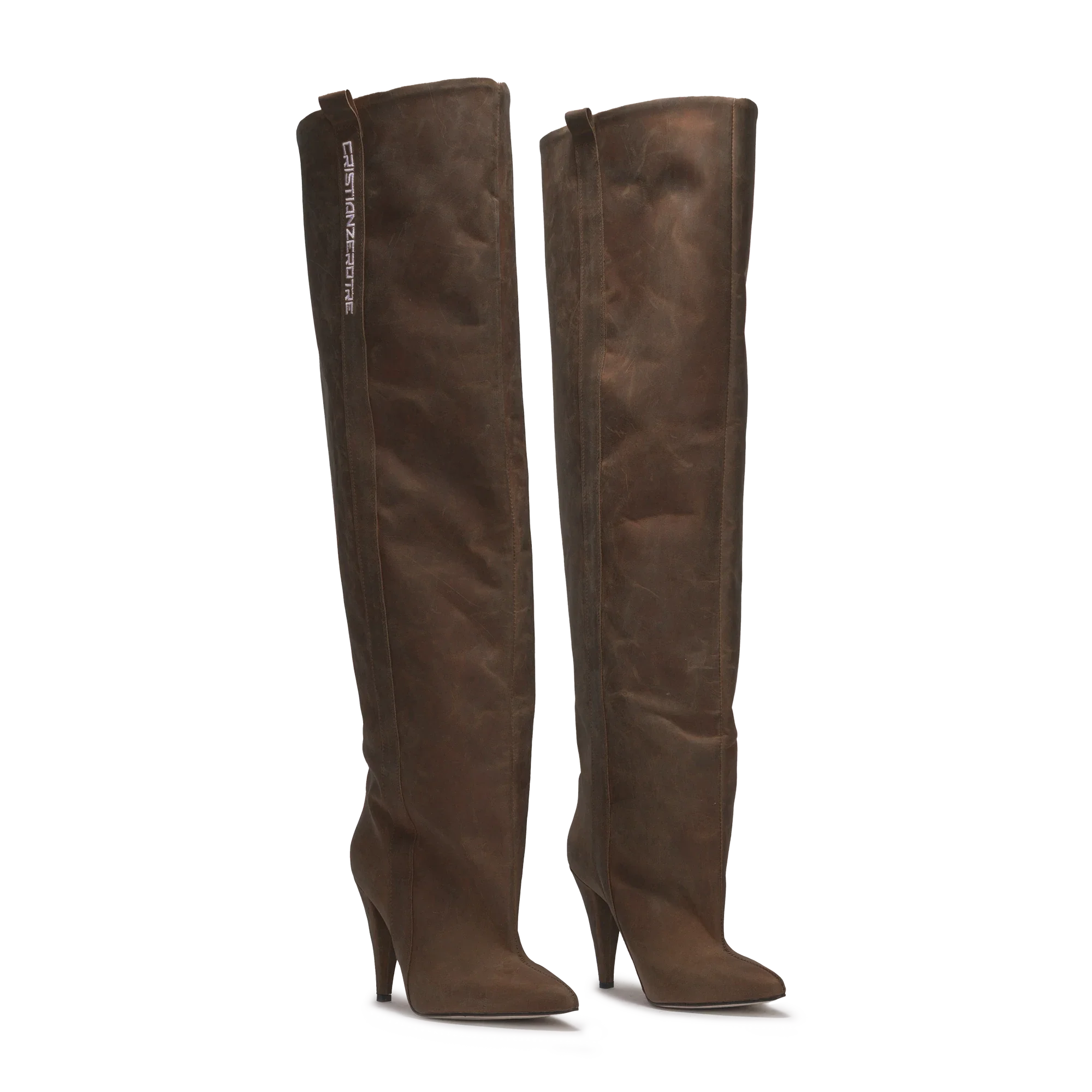 STORM – Stivali Alti in Pelle Vintage Marrone Espresso