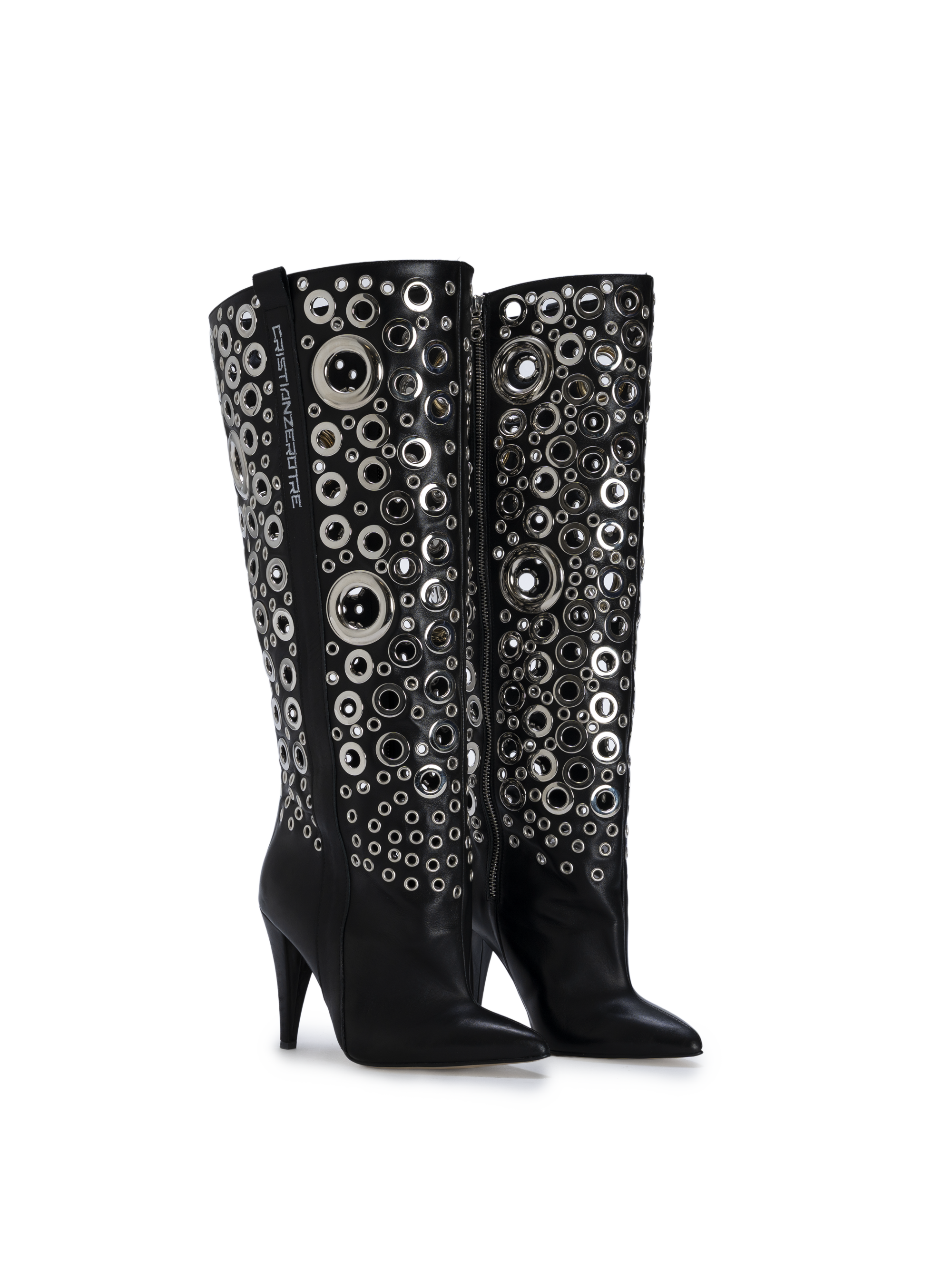 STORM – Silver Eyelet Boots