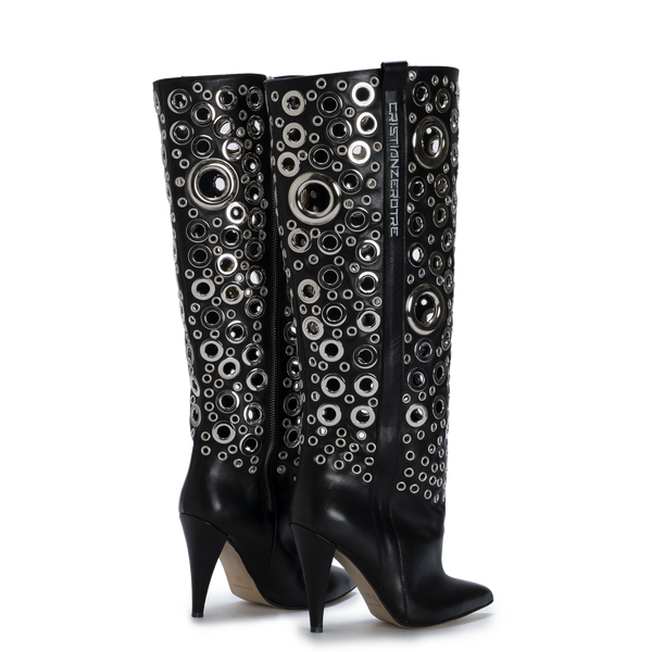 STORM – Silver Eyelet Boots