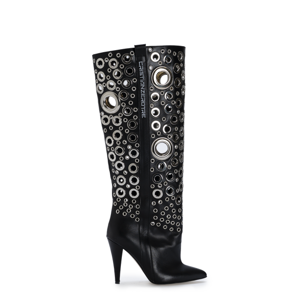 STORM – Silver Eyelet Boots