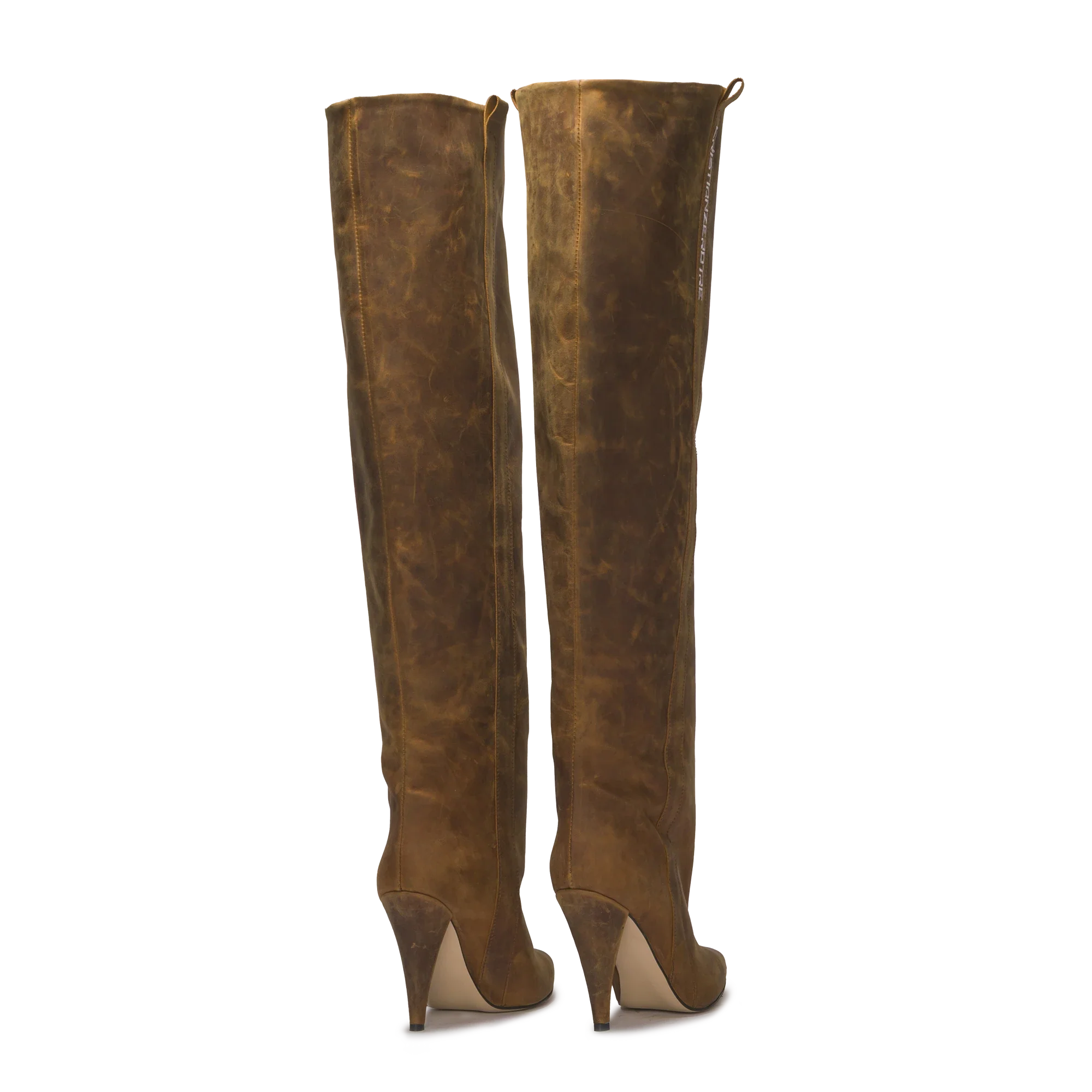 STORM – Stivali Alti in Pelle Vintage Marrone Distressed