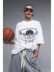 "Squint" White T-shirt-T-shirt-CRISTIANZEROTRE