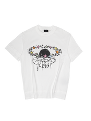 "Squint" White T-shirt-T-shirt-CRISTIANZEROTRE