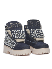 STARBOOT CUSTOM — Denim cu perle