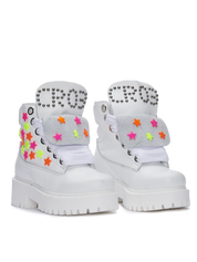 STARBOOT CUSTOM — Leder mit Neonsternen