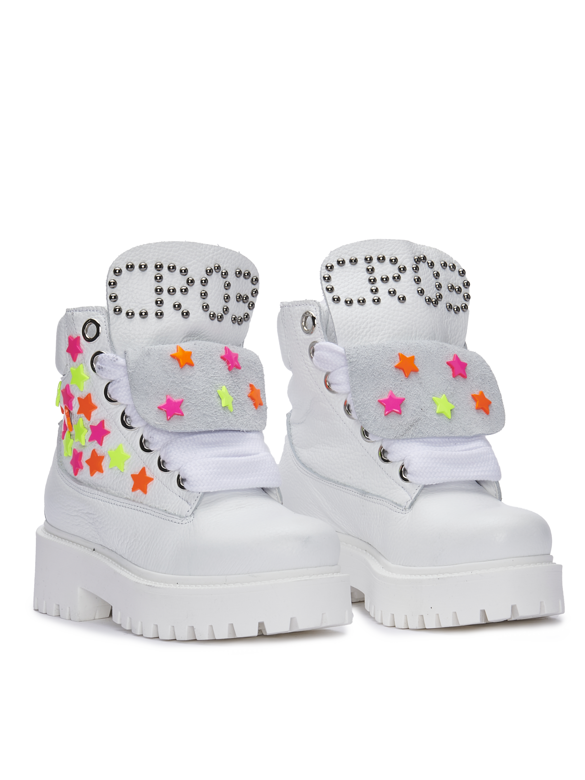 STARBOOT CUSTOM — Leder mit Neonsternen