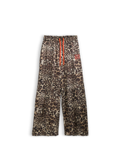 Pantalon CR03 à motif léopard orange