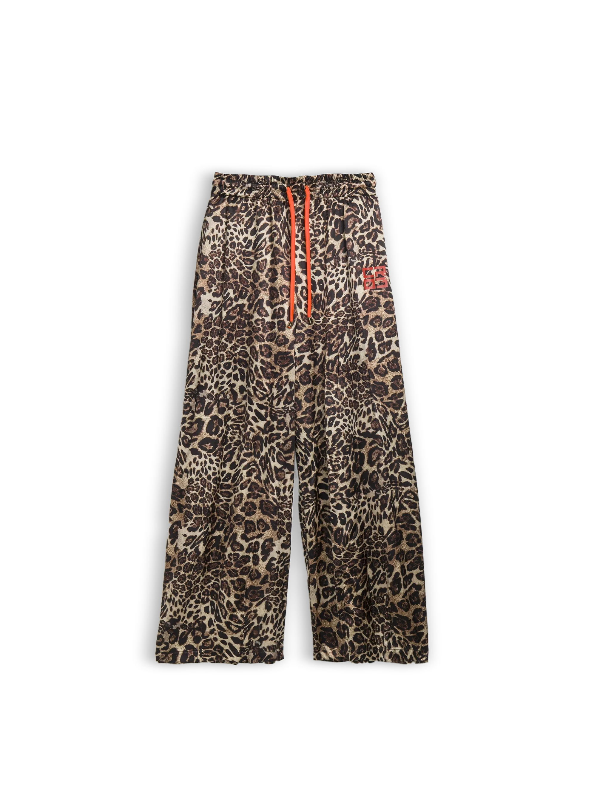 Pantalon CR03 à motif léopard orange