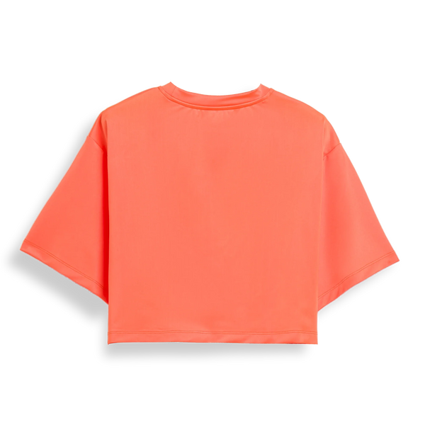 T-Shirt Cropped - Arancio 03 Leopard