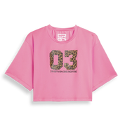 T-Shirt Crop - Rosa 03 Leopard