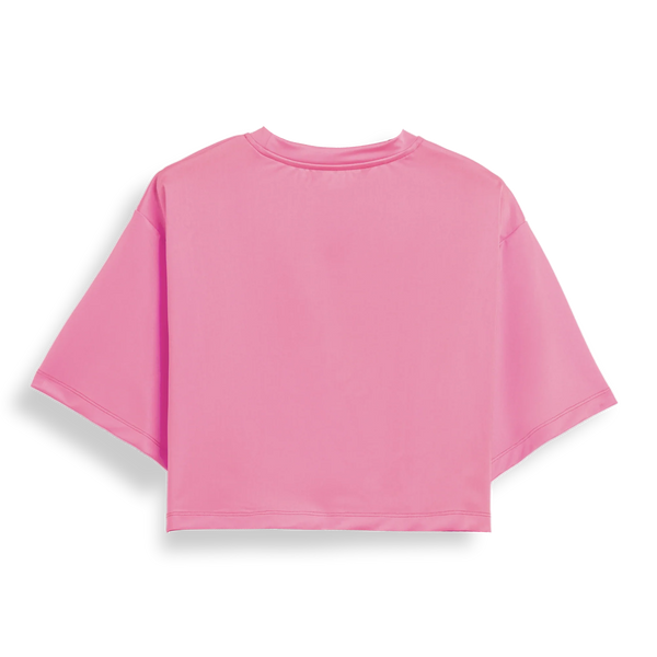 T-Shirt Crop - Rosa 03 Leopard